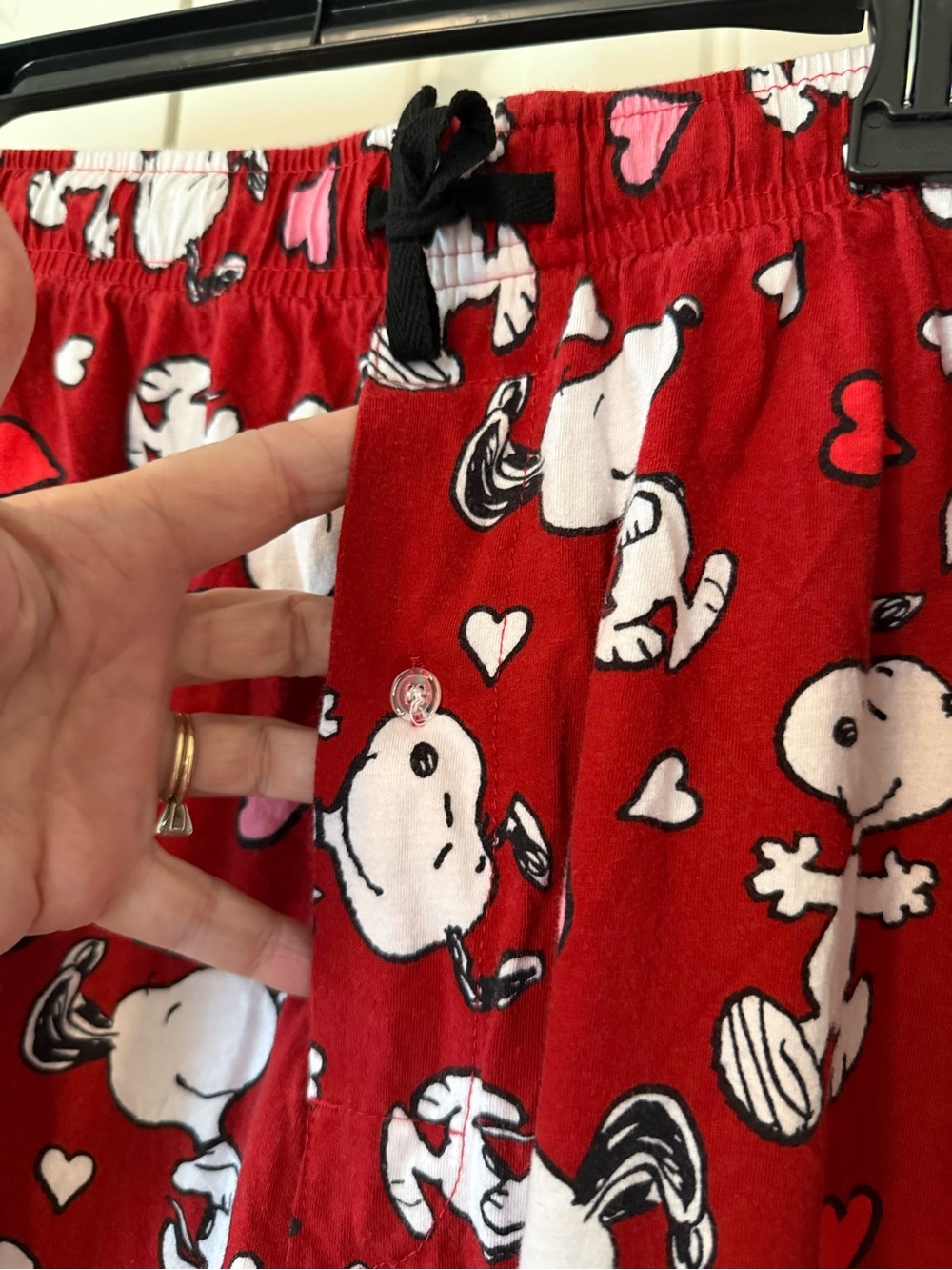 Men’s Red Snoopy Print Pajama Pants - Peanuts - Picture 4 of 6